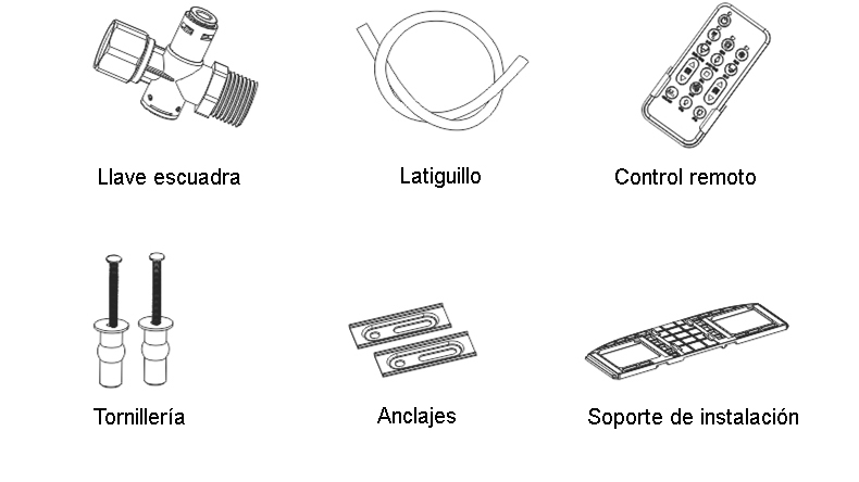 Cubierta inodoro W403 Accesorios de instalación